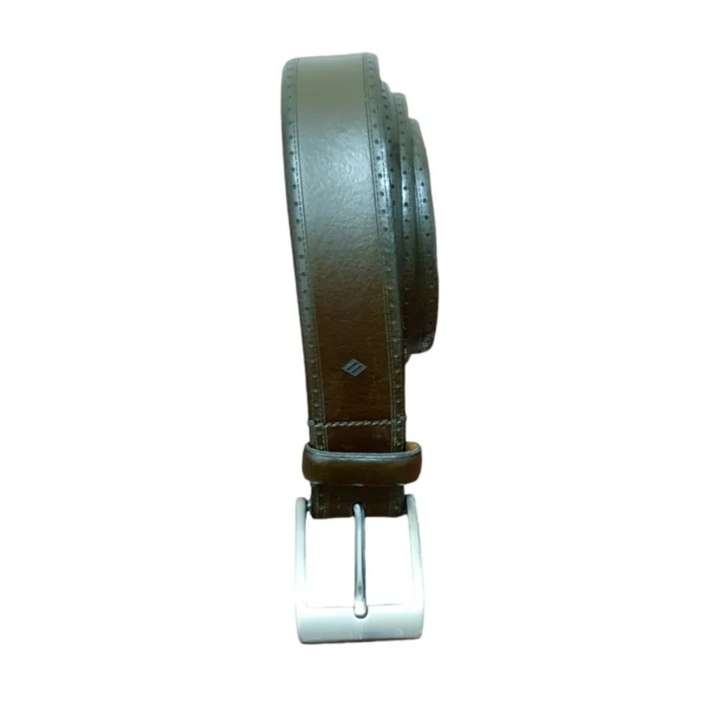 Joseph Abboud Feather Edged Laser Detail Leather Belt Size 40/100